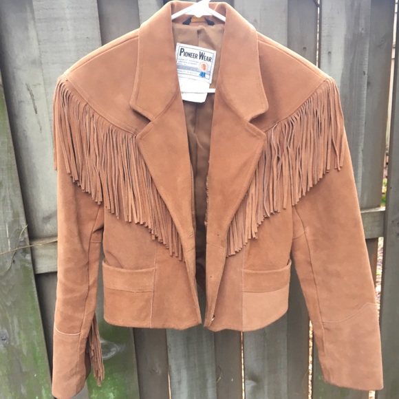 Vintage Leather Jacket with Fringe - Picture 2 of 8